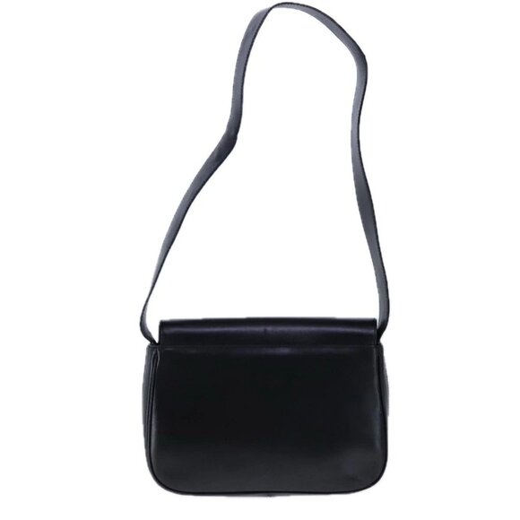 Salvatore Ferragamo Vala Shoulder Bag Leather Black Gold Auth 109105 - Picture 2 of 16